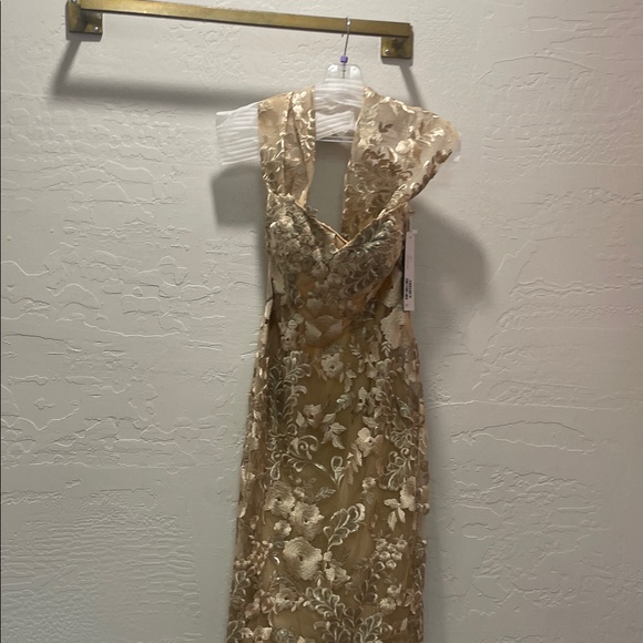 Jovani Elegant Off-Shoulder Floral Lace Dress - Picture 4 of 7